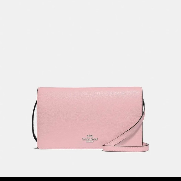 Coach Handbags - Coach F30256 Foldover Clutch Crossbody In Pebble Leather